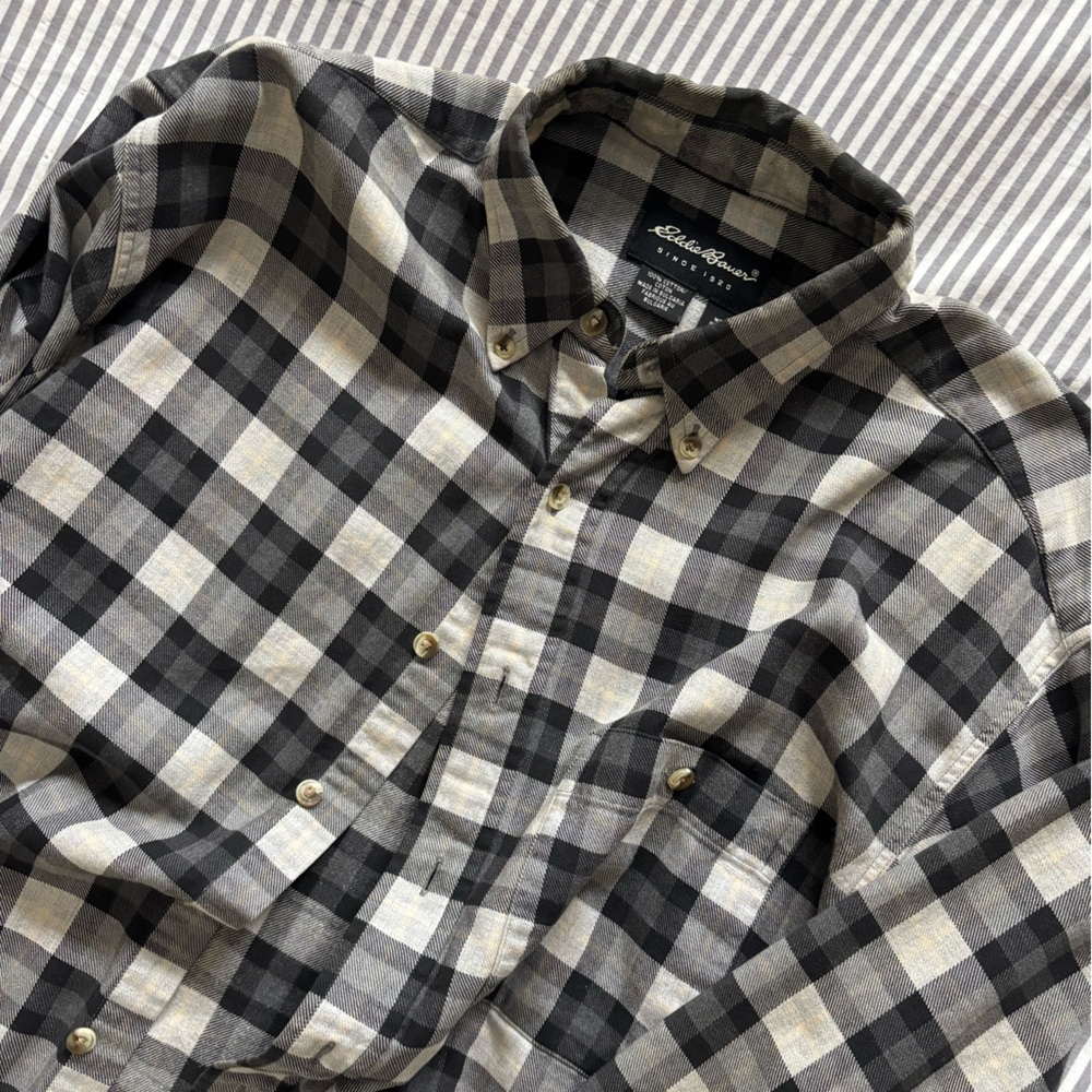 Eddie Bauer Black & Gray Flannel